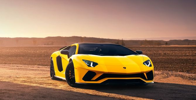 Yellow Lamborghini Aventador Wallpapers