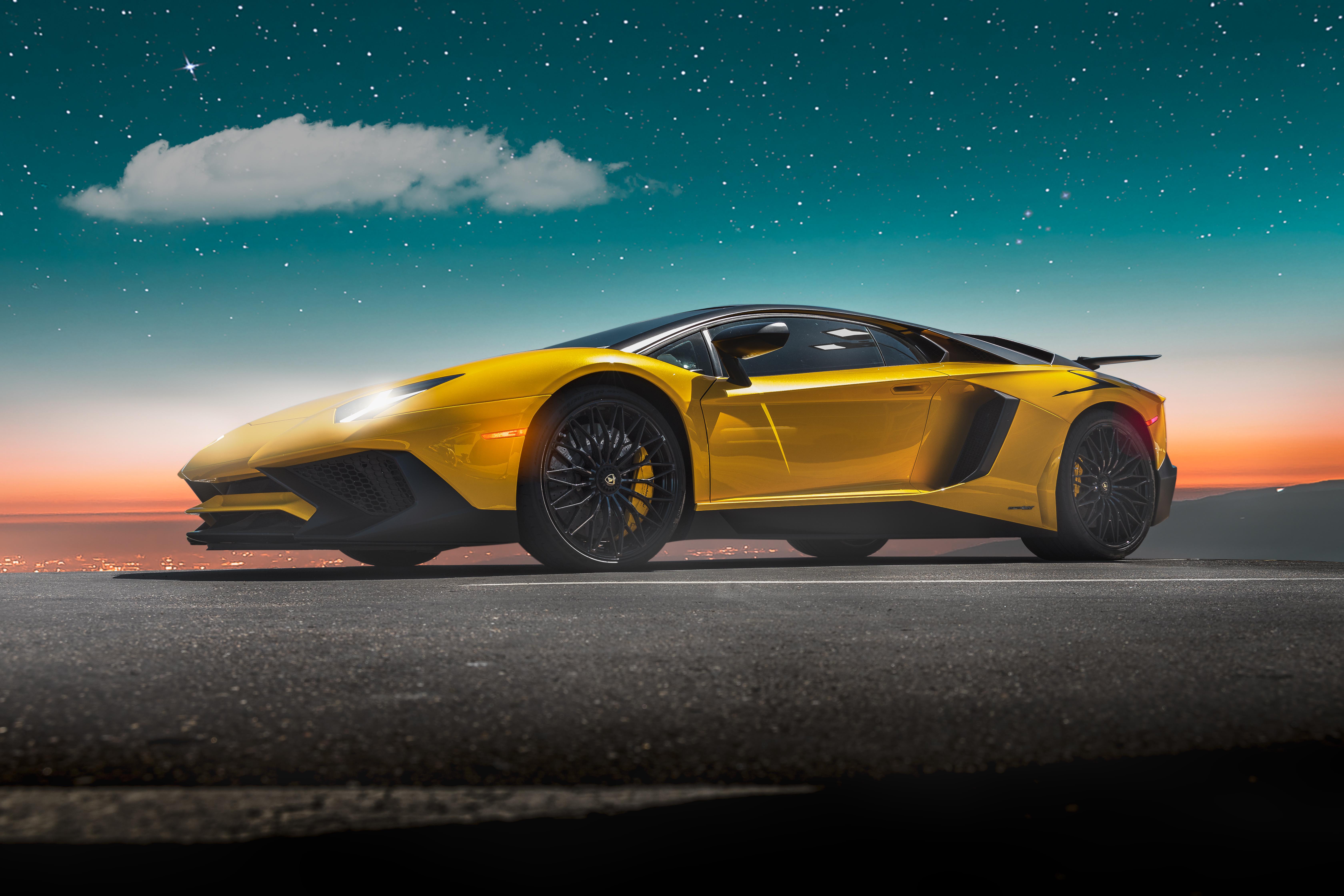 Yellow Lamborghini Aventador Wallpapers