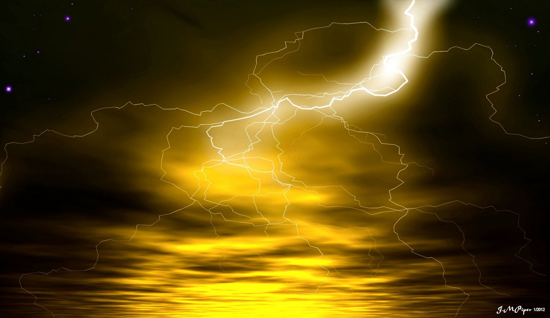 Yellow Lightning Wallpapers