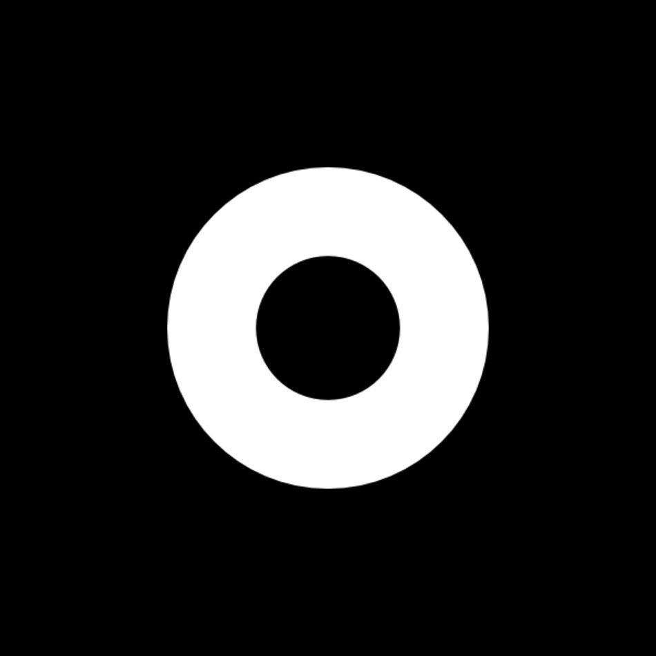 White Circle Black Background