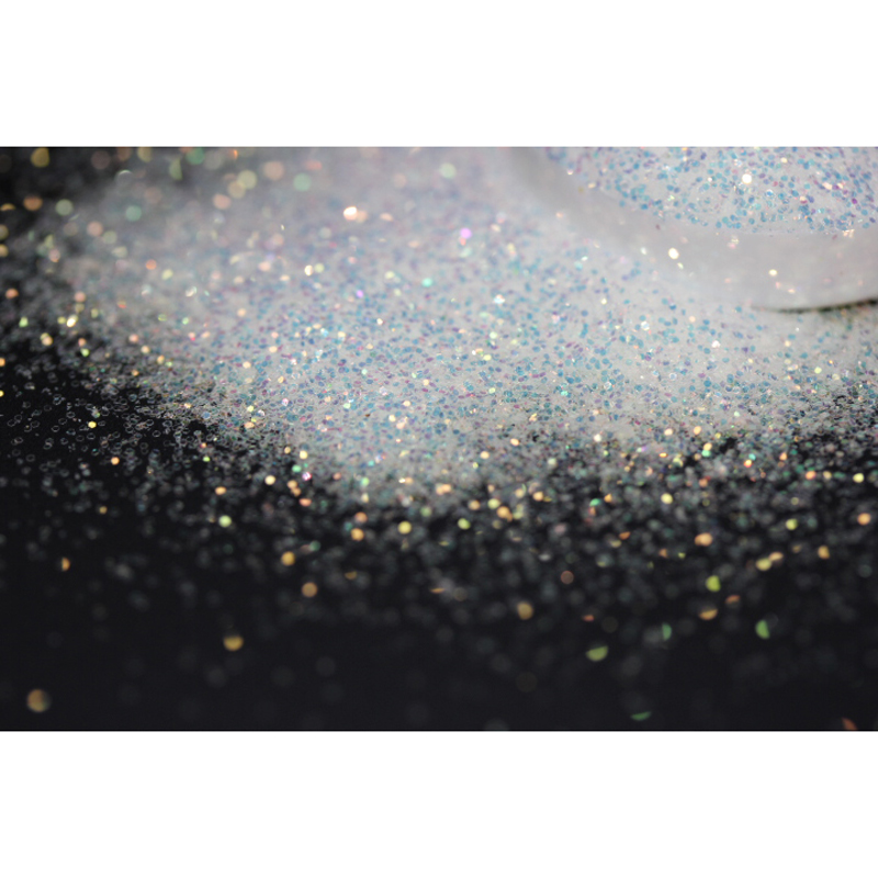 White Iridescent Glitter Background