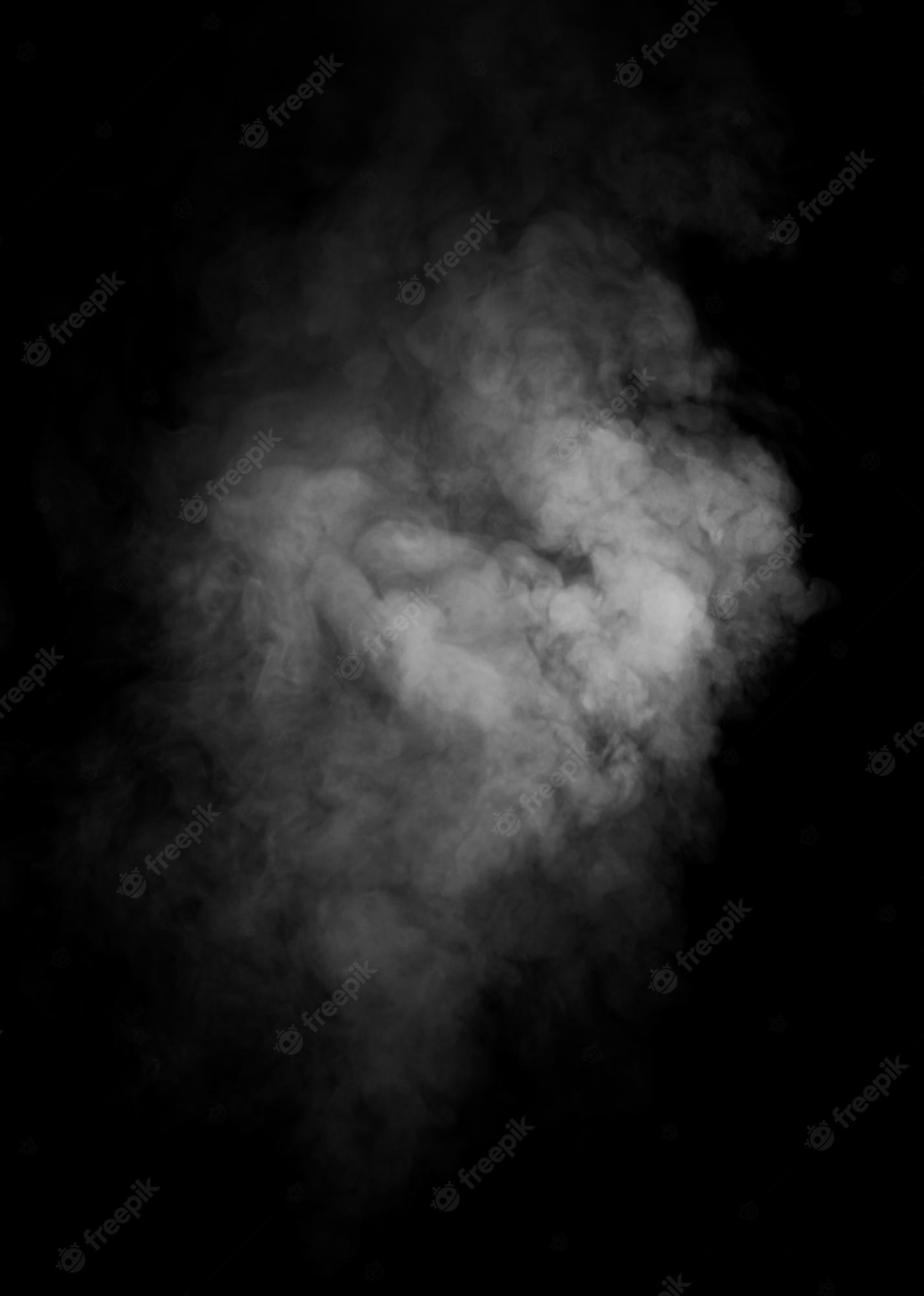 White Smoke Cloud Black Background