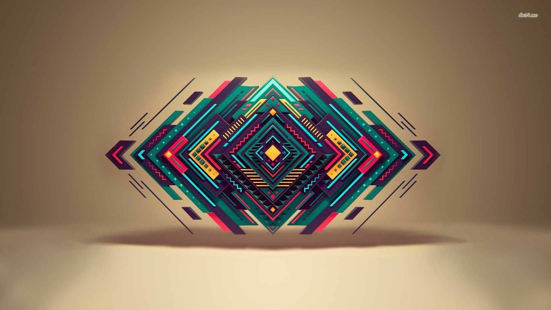 Colorful Layers Of Geometry Shape Wallpapers