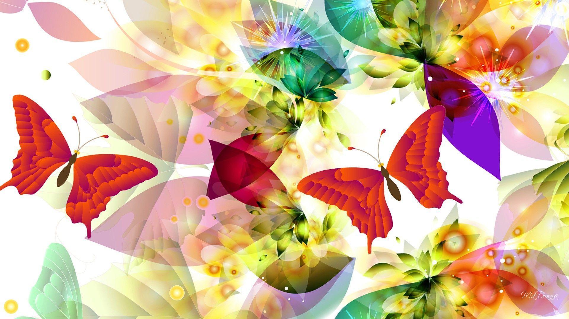 A Colorful Abstract Butterfly Wallpapers