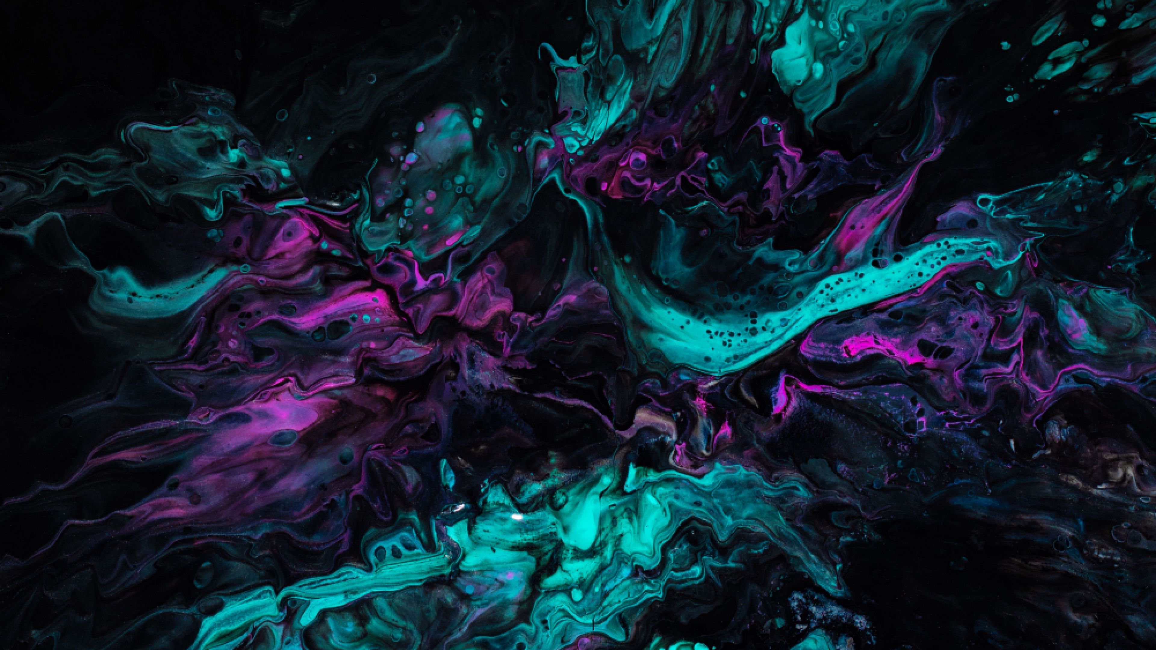 Black Color Liquid 4K Wallpapers