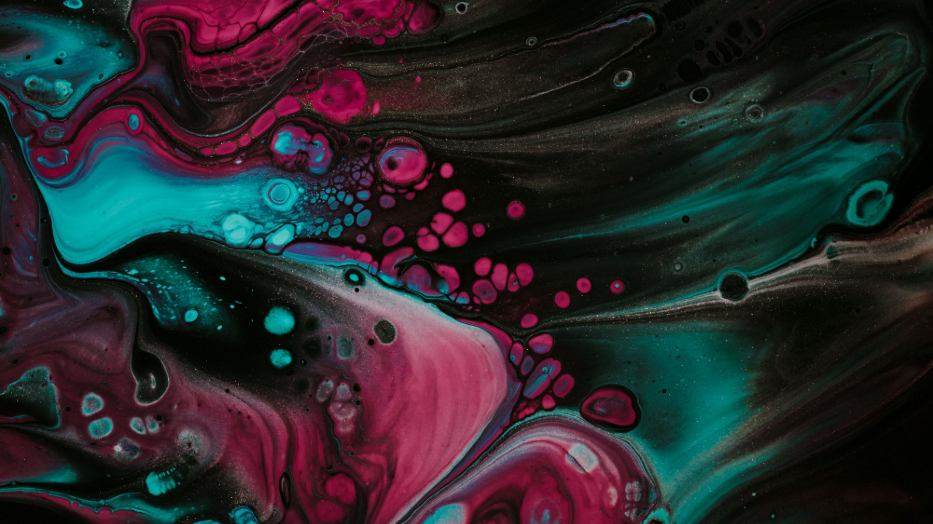 Black Color Liquid 4K Wallpapers