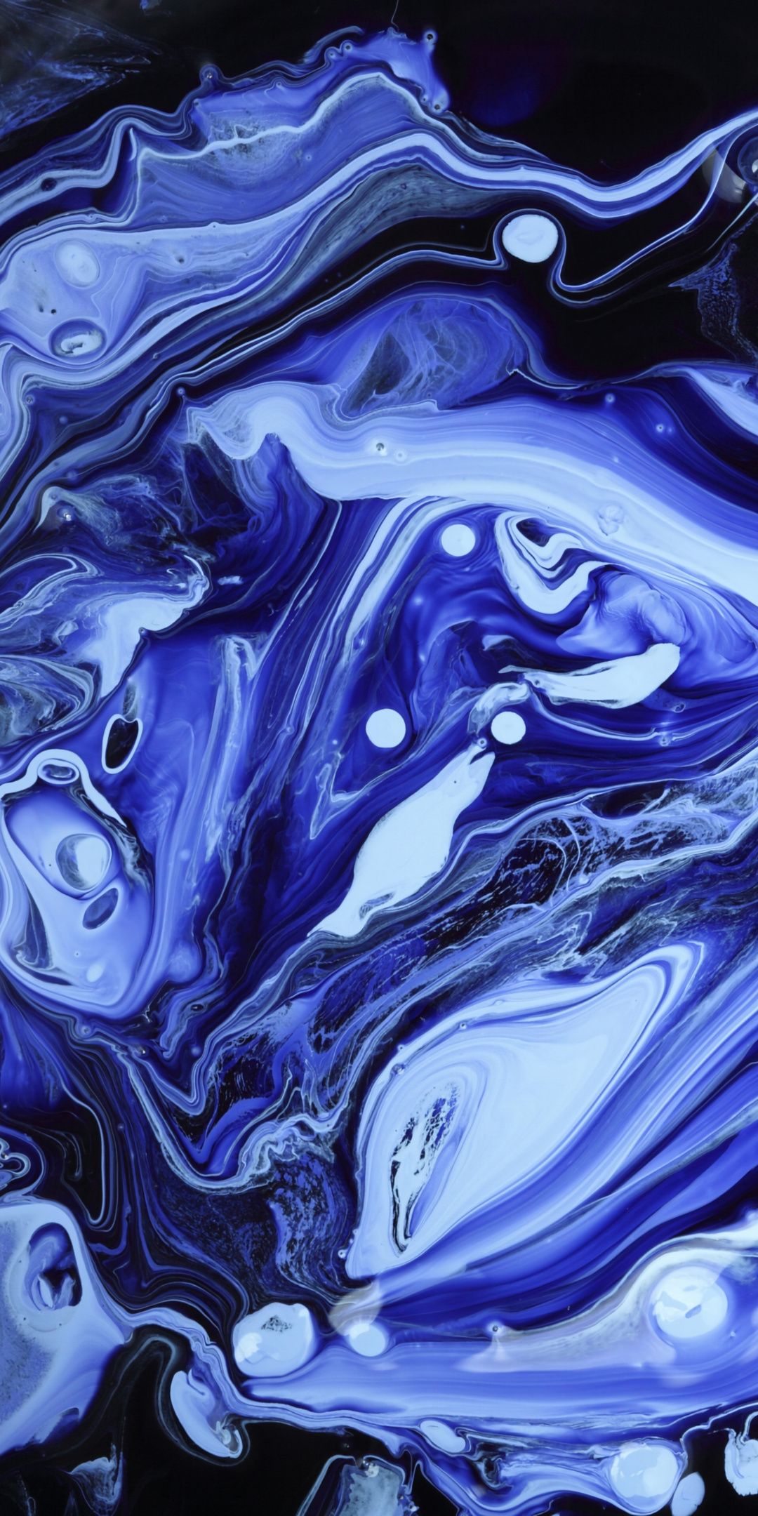 Blue White Paint Liquid Stains Wallpapers