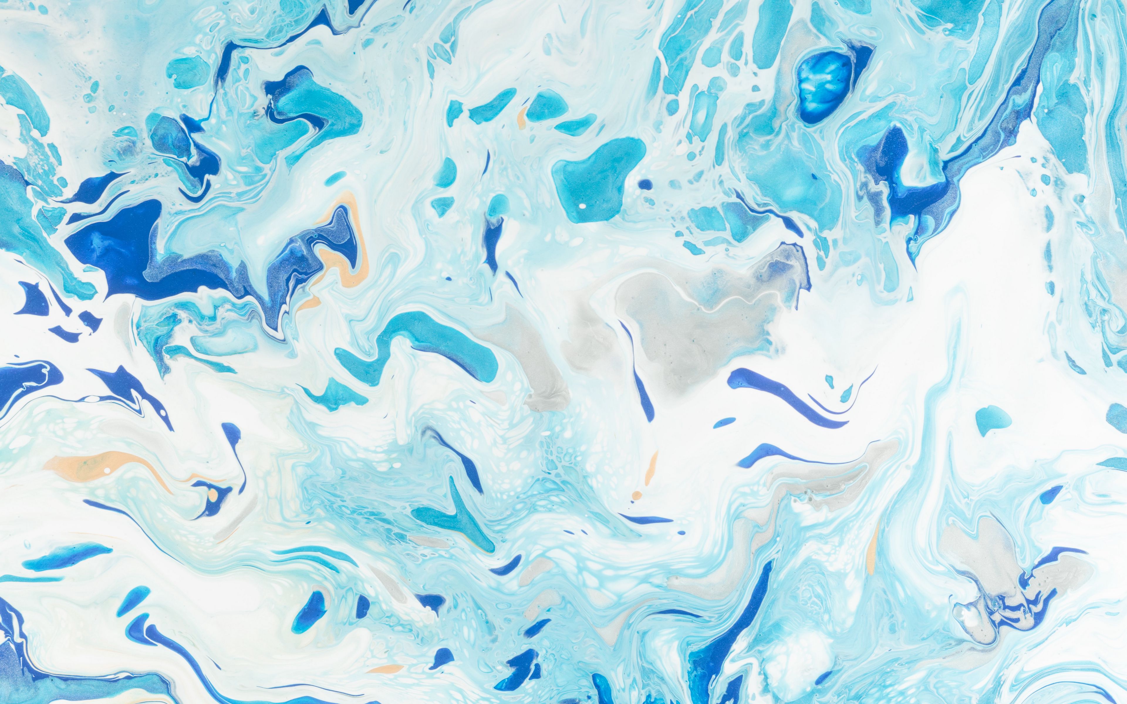 Blue White Paint Liquid Stains Wallpapers