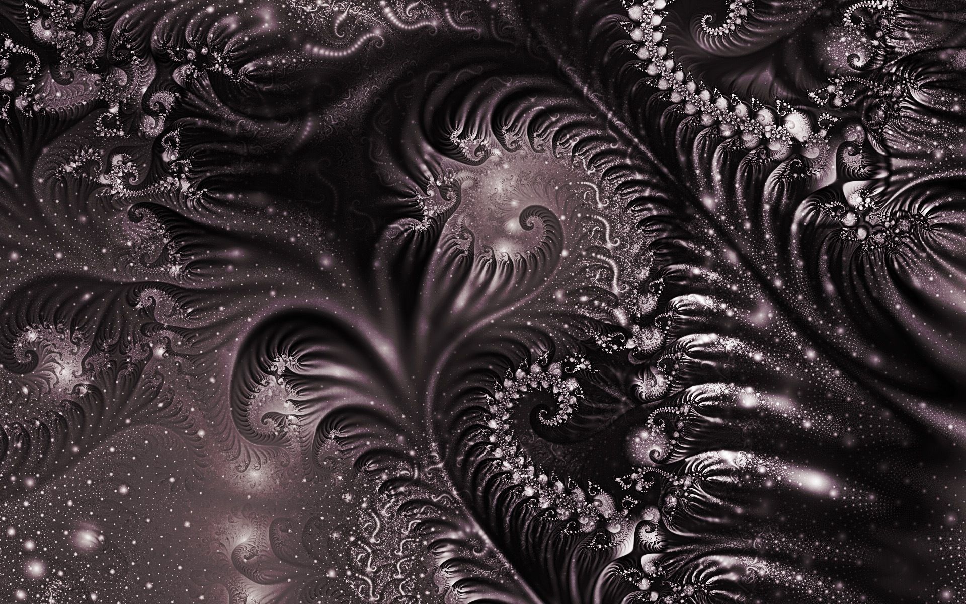 Fractal Patterns Dark Stars Wallpapers