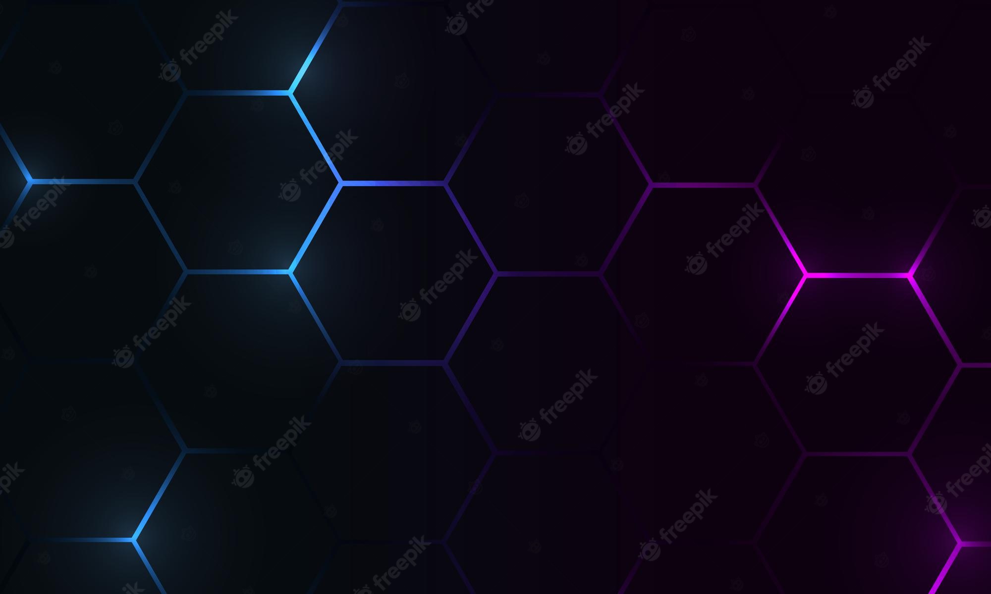 Pink Blue 4K Hexagon Wallpapers