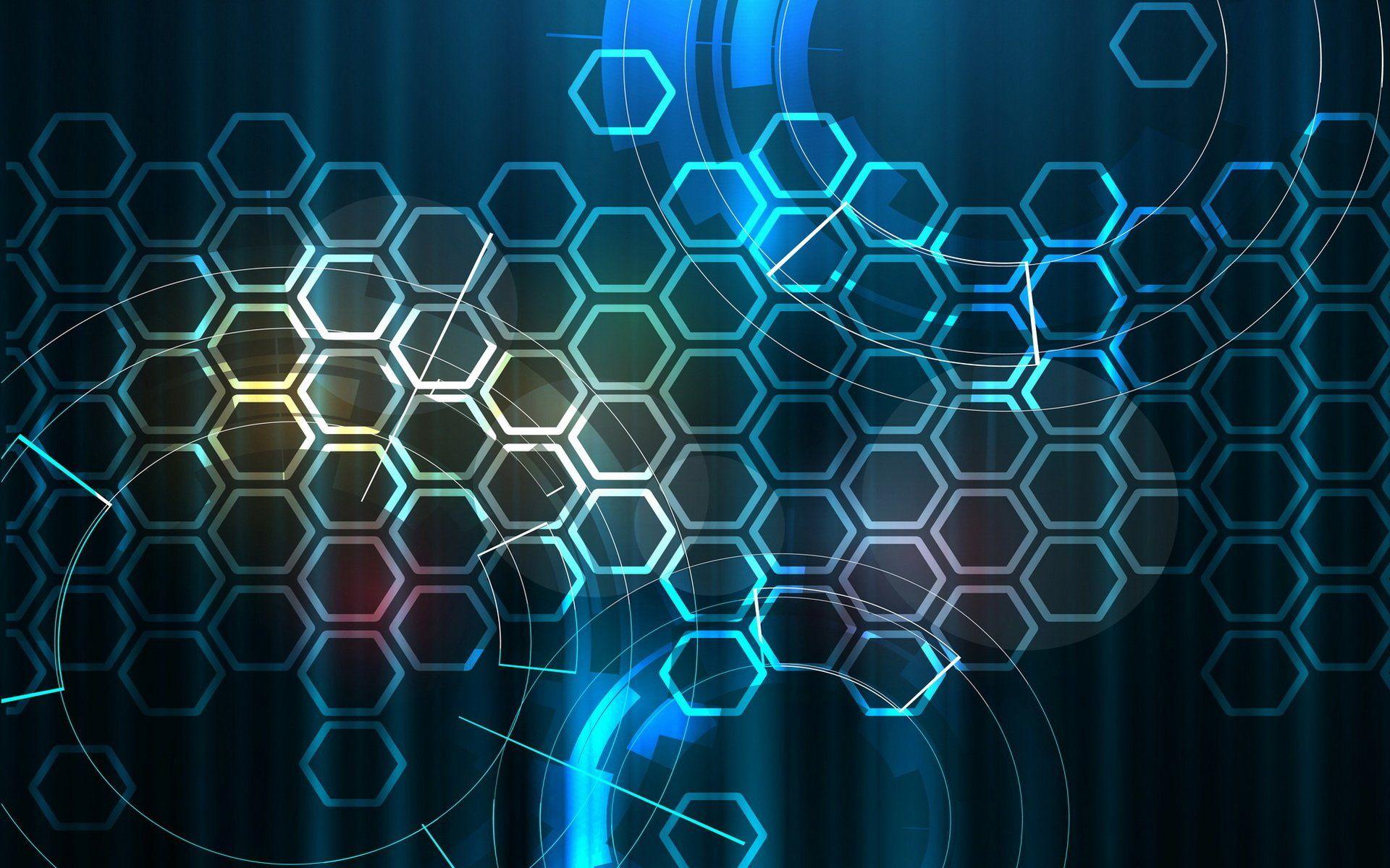 Pink Blue 4K Hexagon Wallpapers