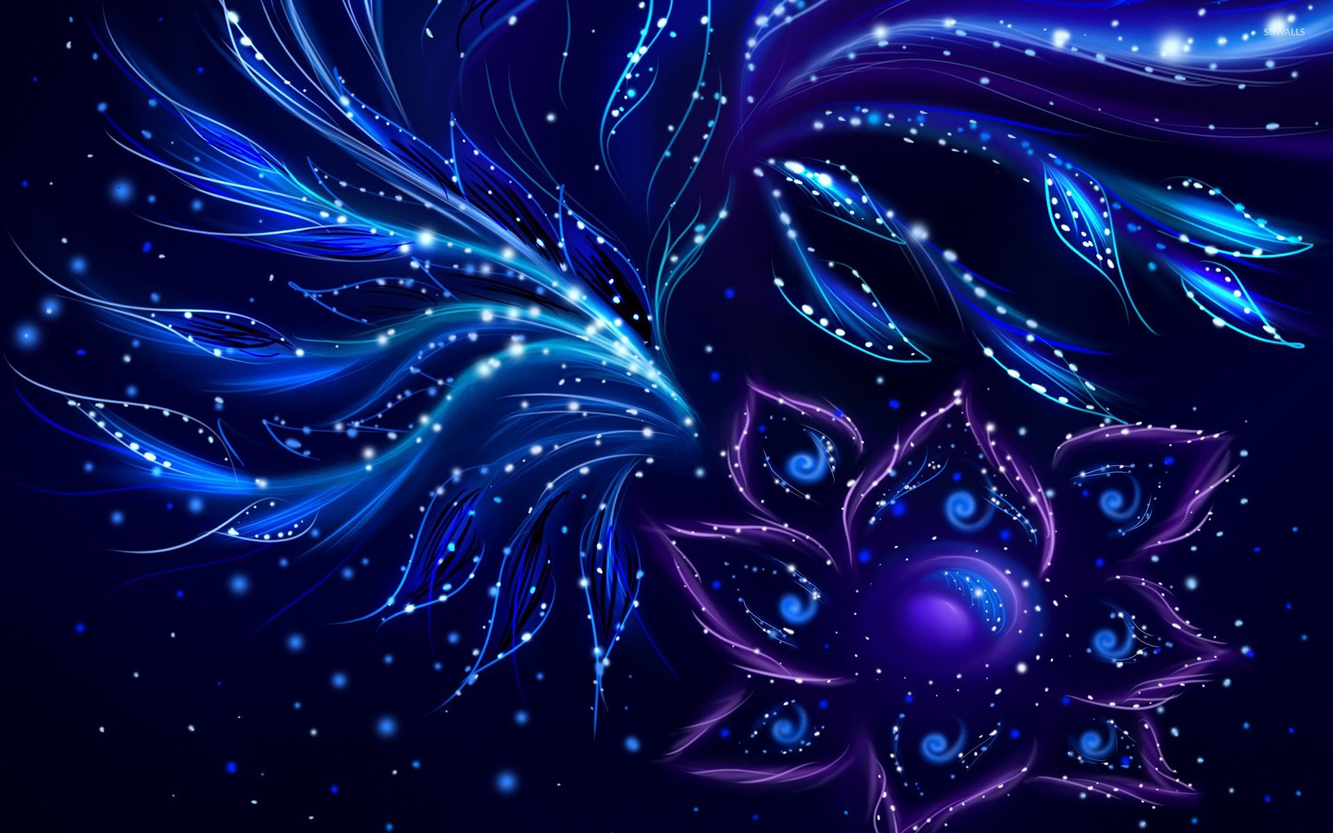 Blue Swirl Abstract Art Wallpapers