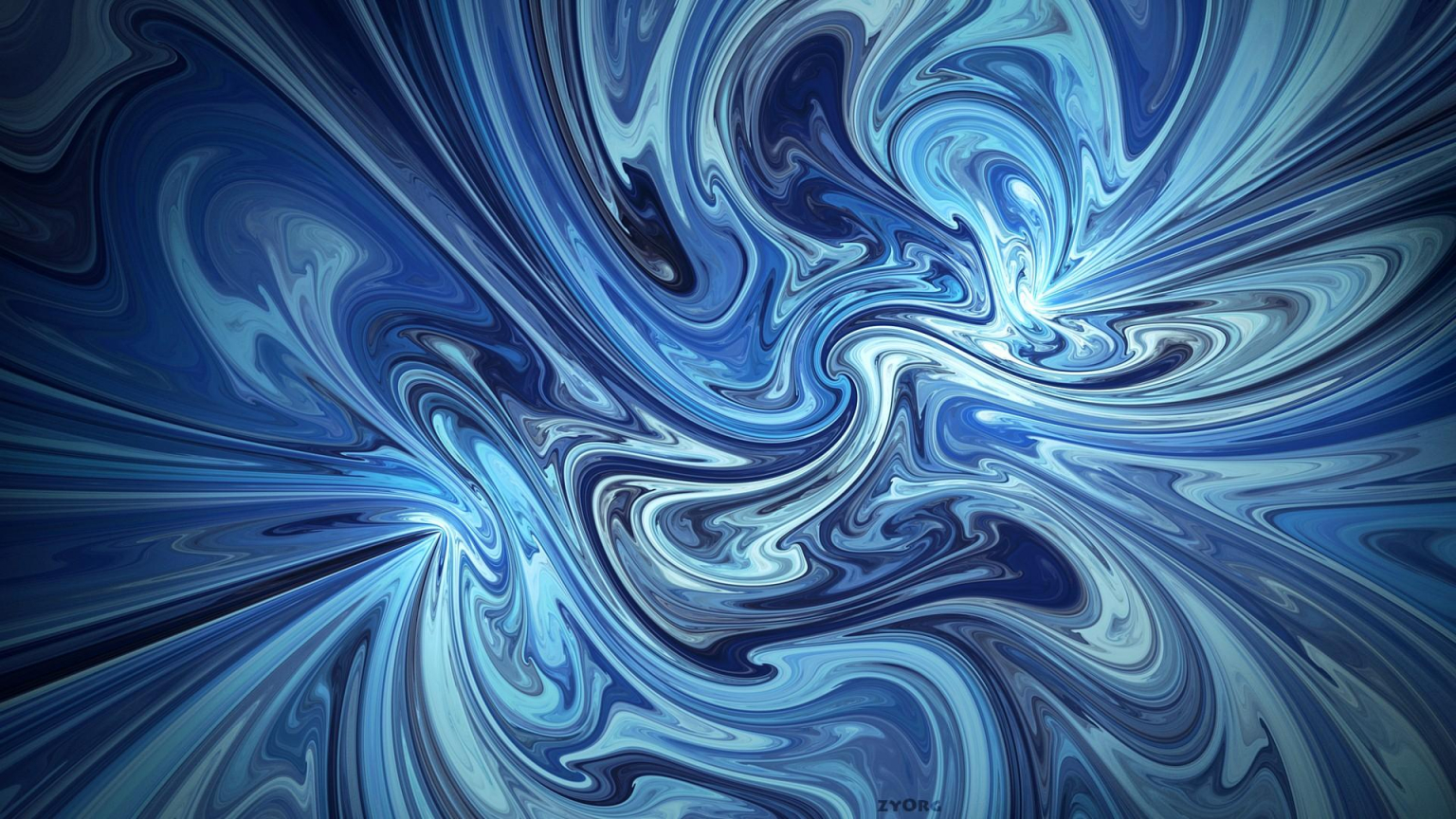 Blue Swirl Abstract Art Wallpapers