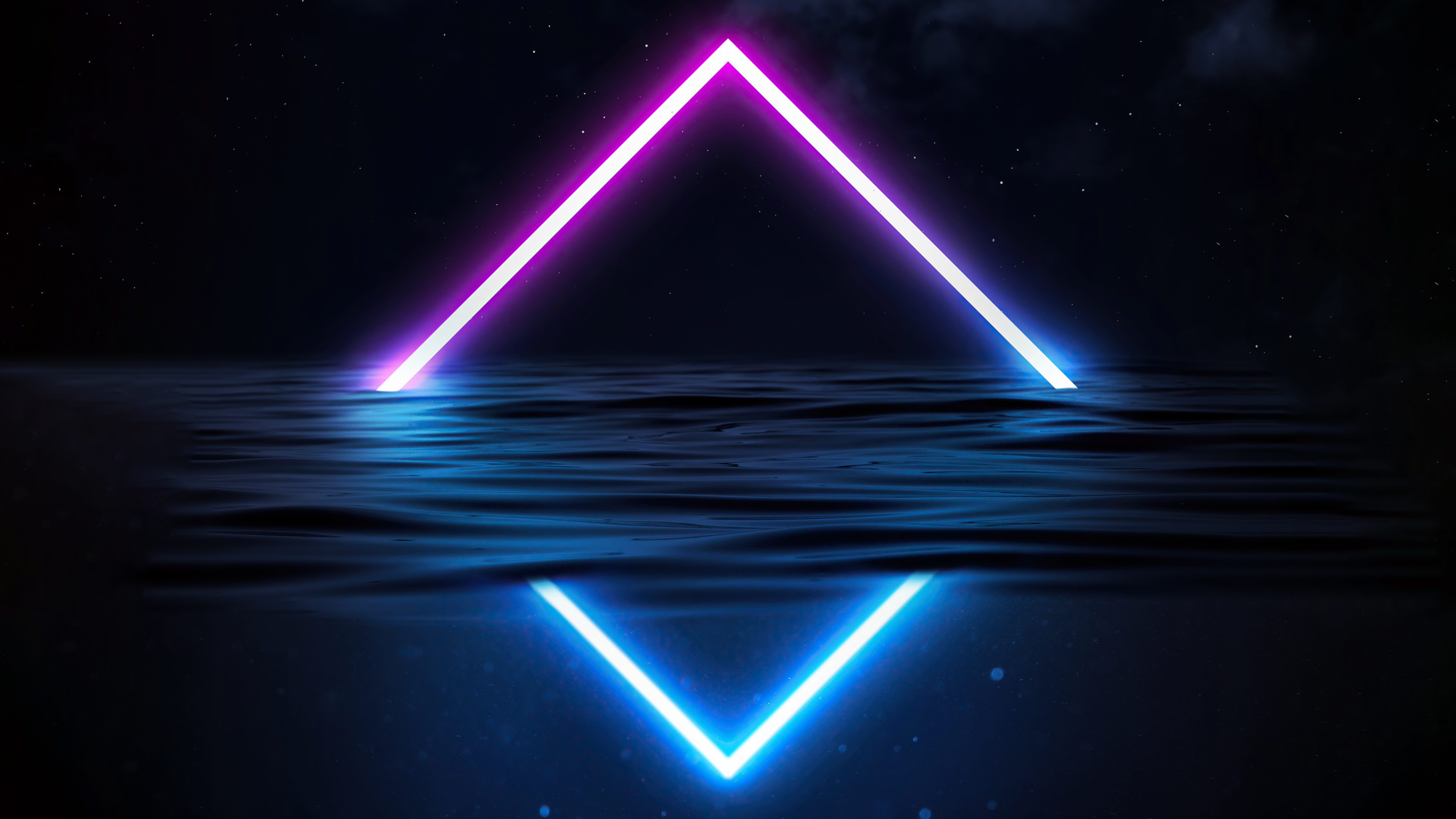 Glowing Light Triangle 8K Wallpapers