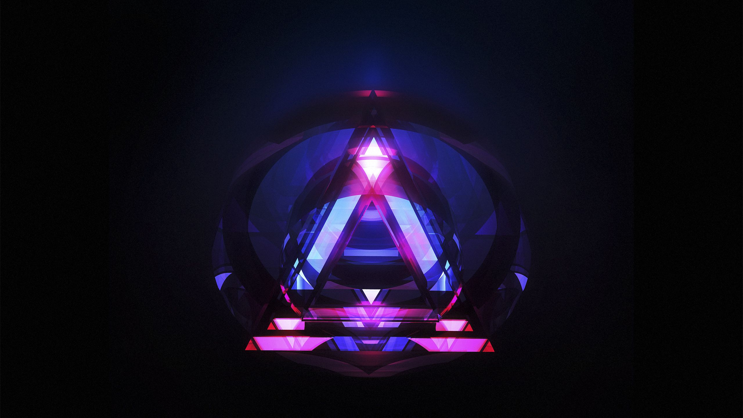 Glowing Light Triangle 8K Wallpapers