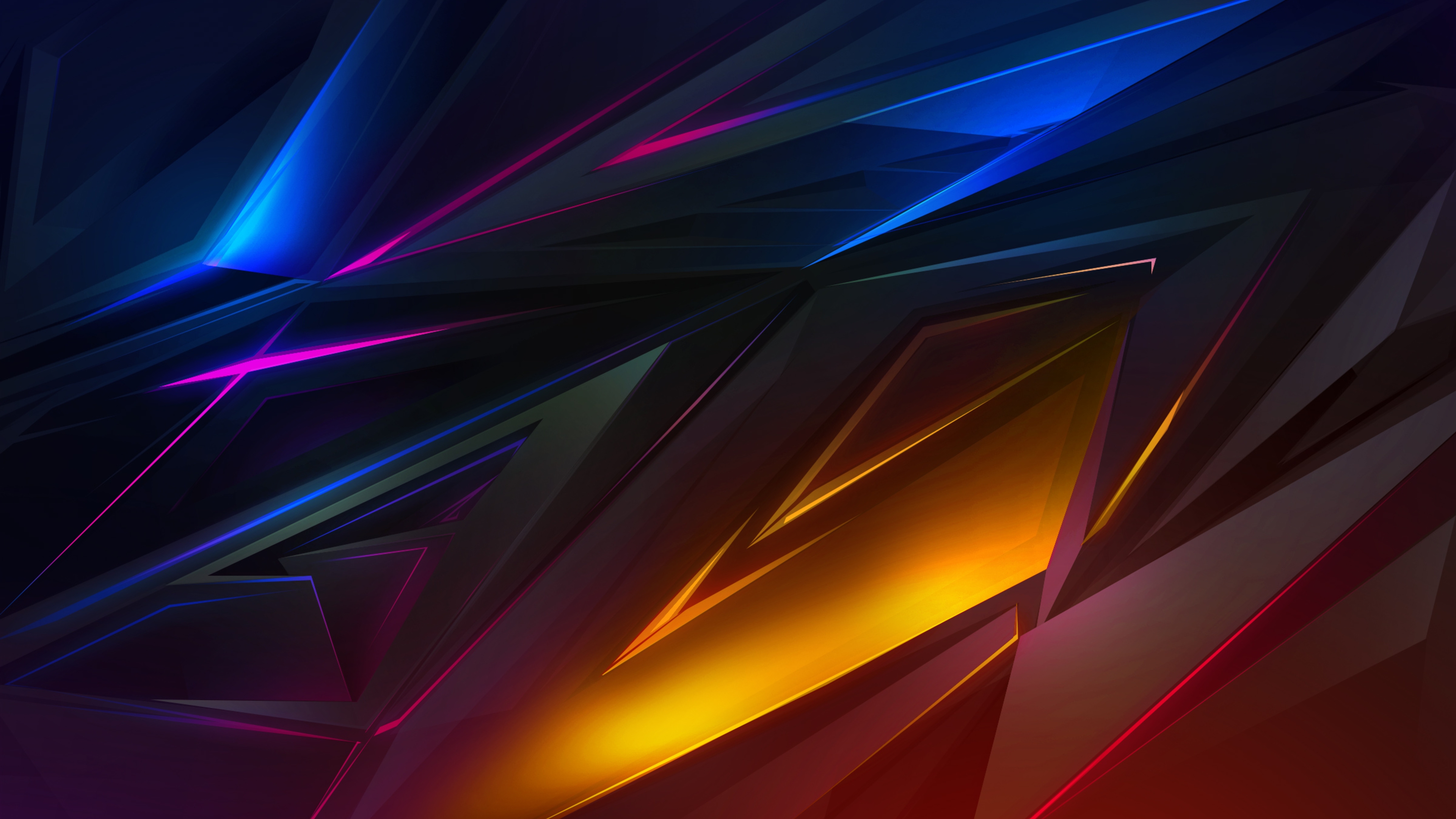 Glowing Light Triangle 8K Wallpapers