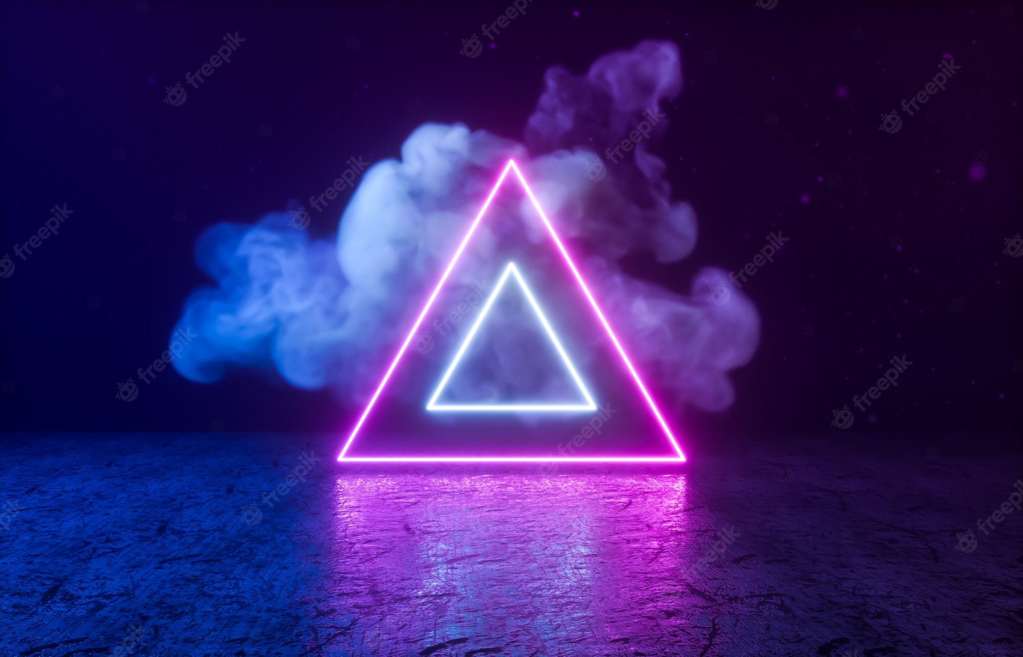 Glowing Light Triangle 8K Wallpapers