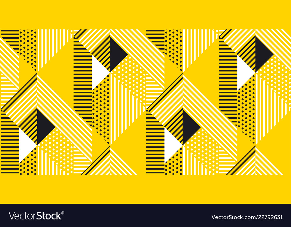 Yellow And Black Geometric Pattern Wallpapers