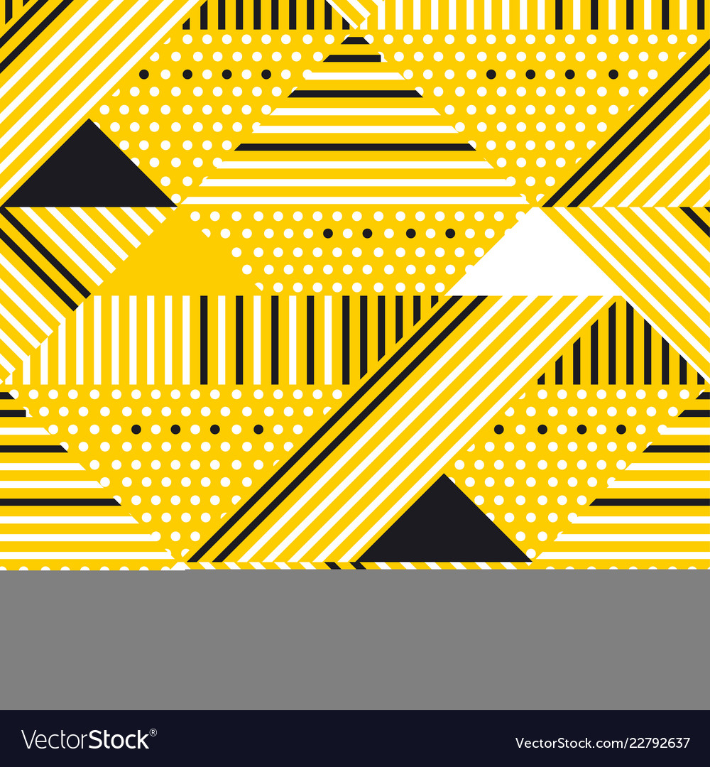 Yellow And Black Geometric Pattern Wallpapers