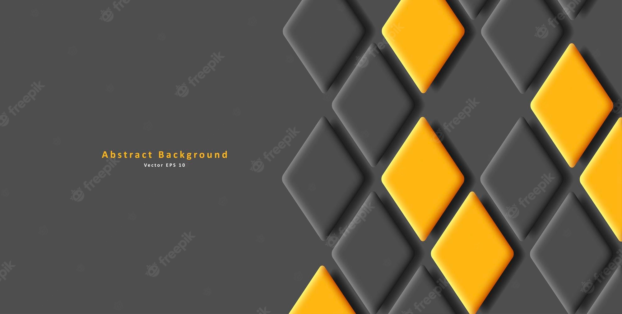 Yellow And Black Geometric Pattern Wallpapers