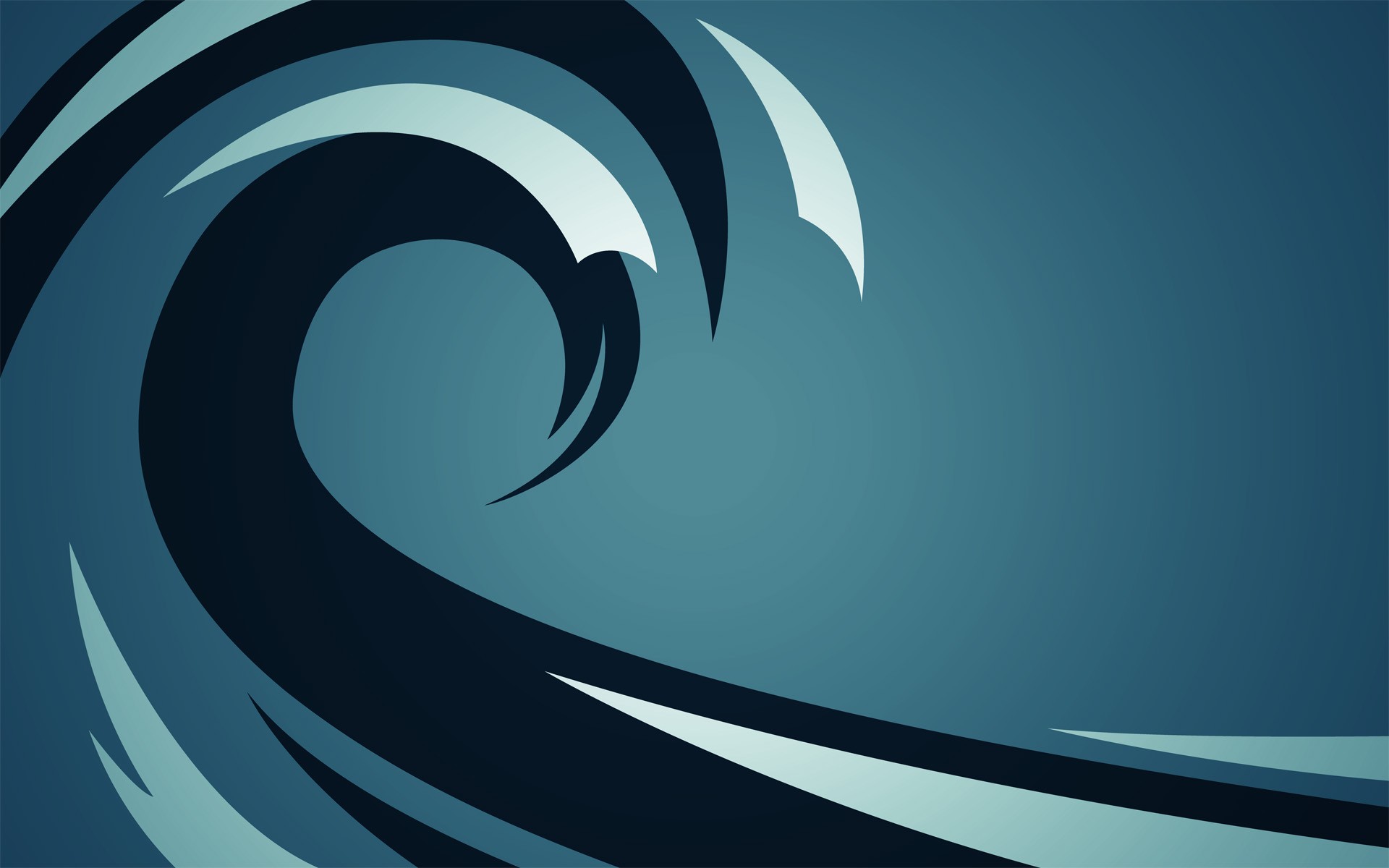 Blue Abstract Wave Illustration Wallpapers