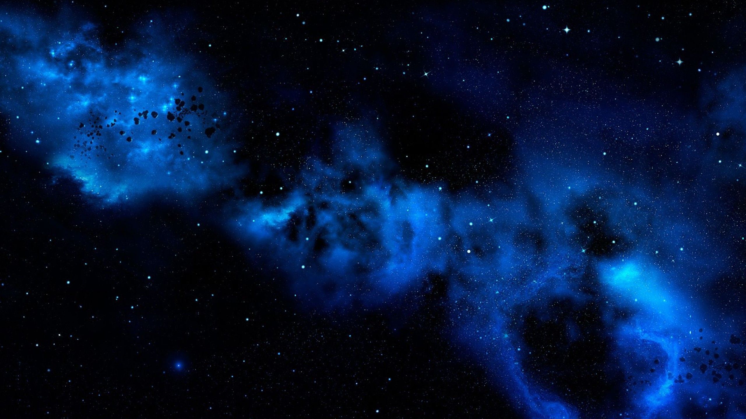 Blue Galaxy Space Digital Wallpapers