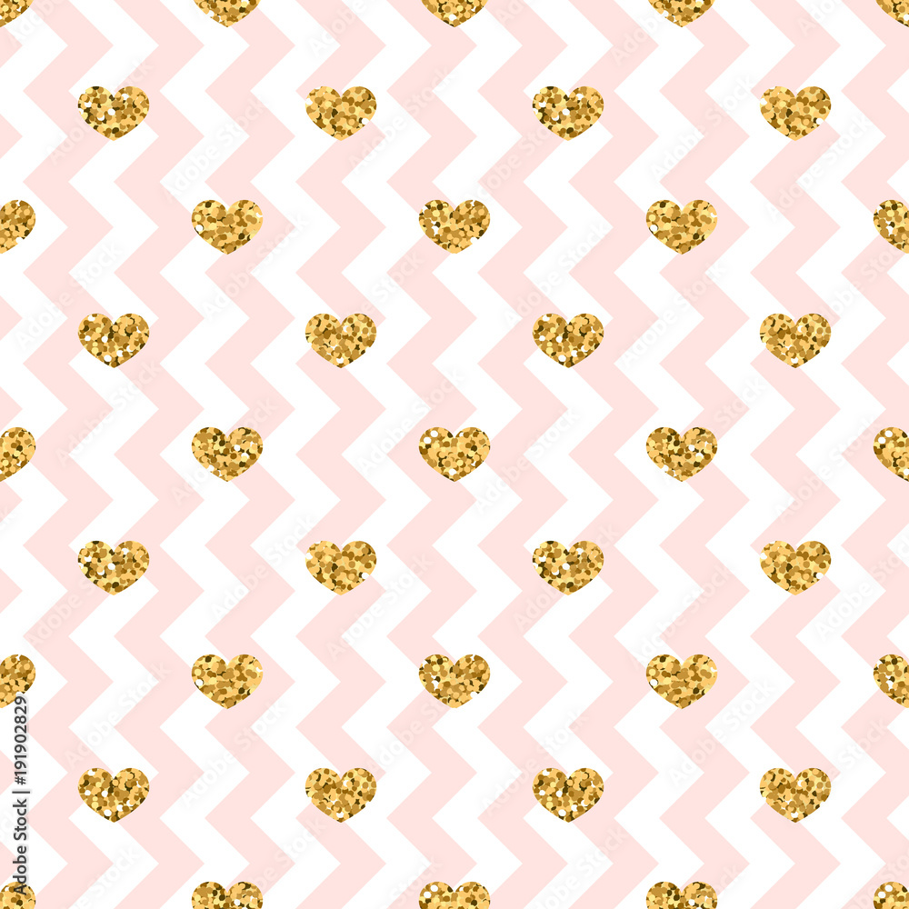 Zig Zag Hearts Pattern Wallpapers