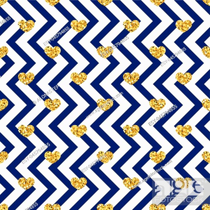 Zig Zag Hearts Pattern Wallpapers