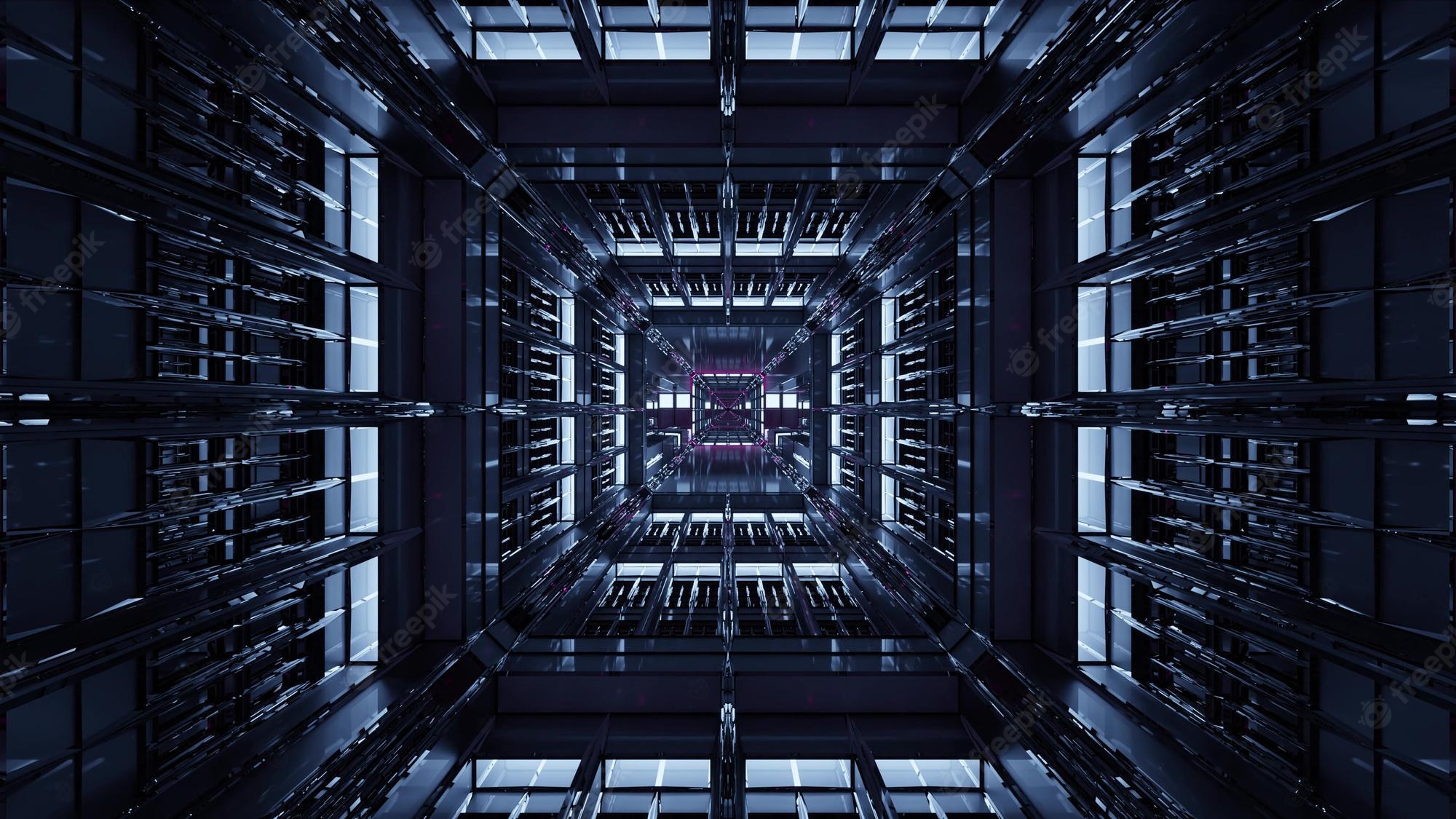 Square 3D Tunnel Wallpapers