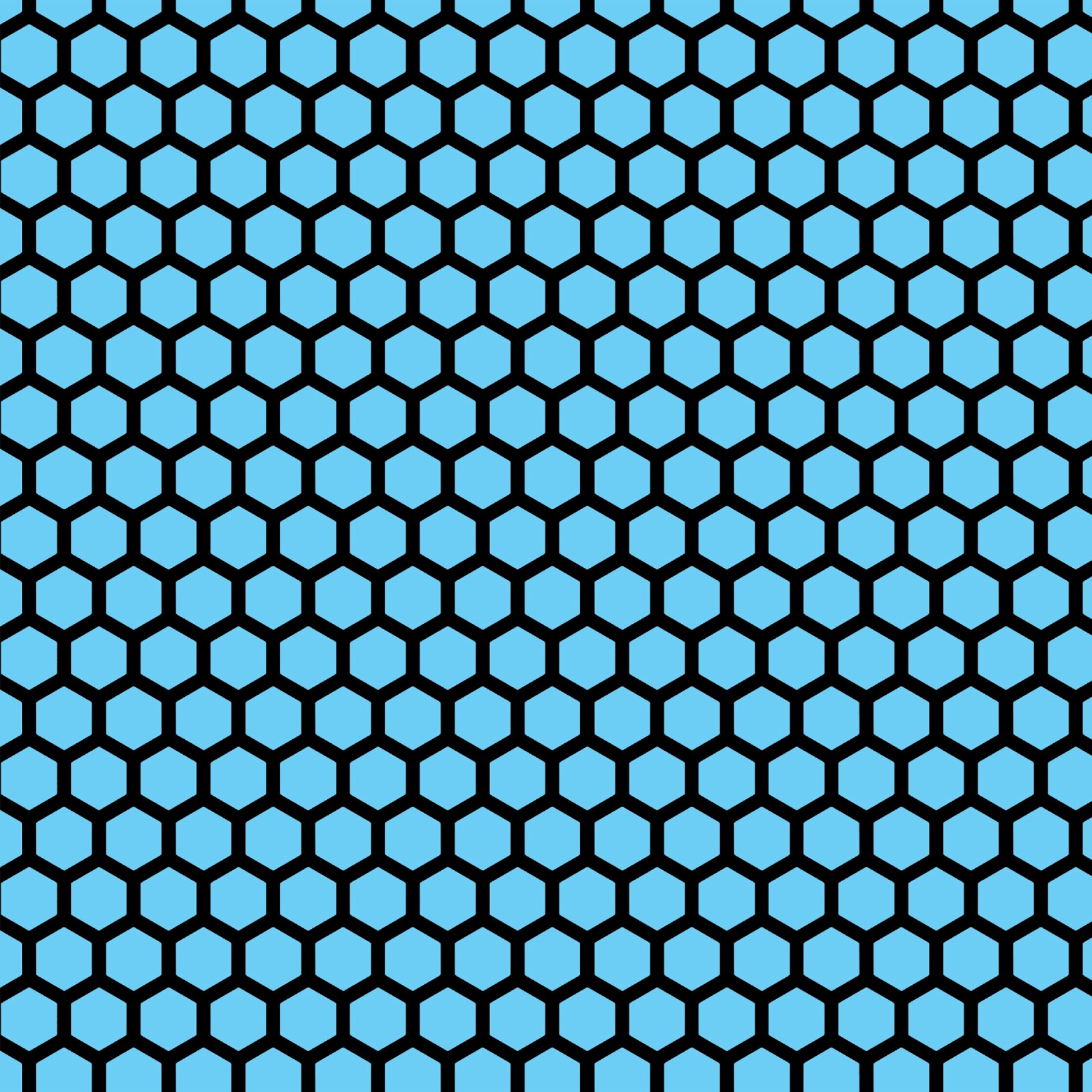Black Blue Hexagon Pattern Wallpapers