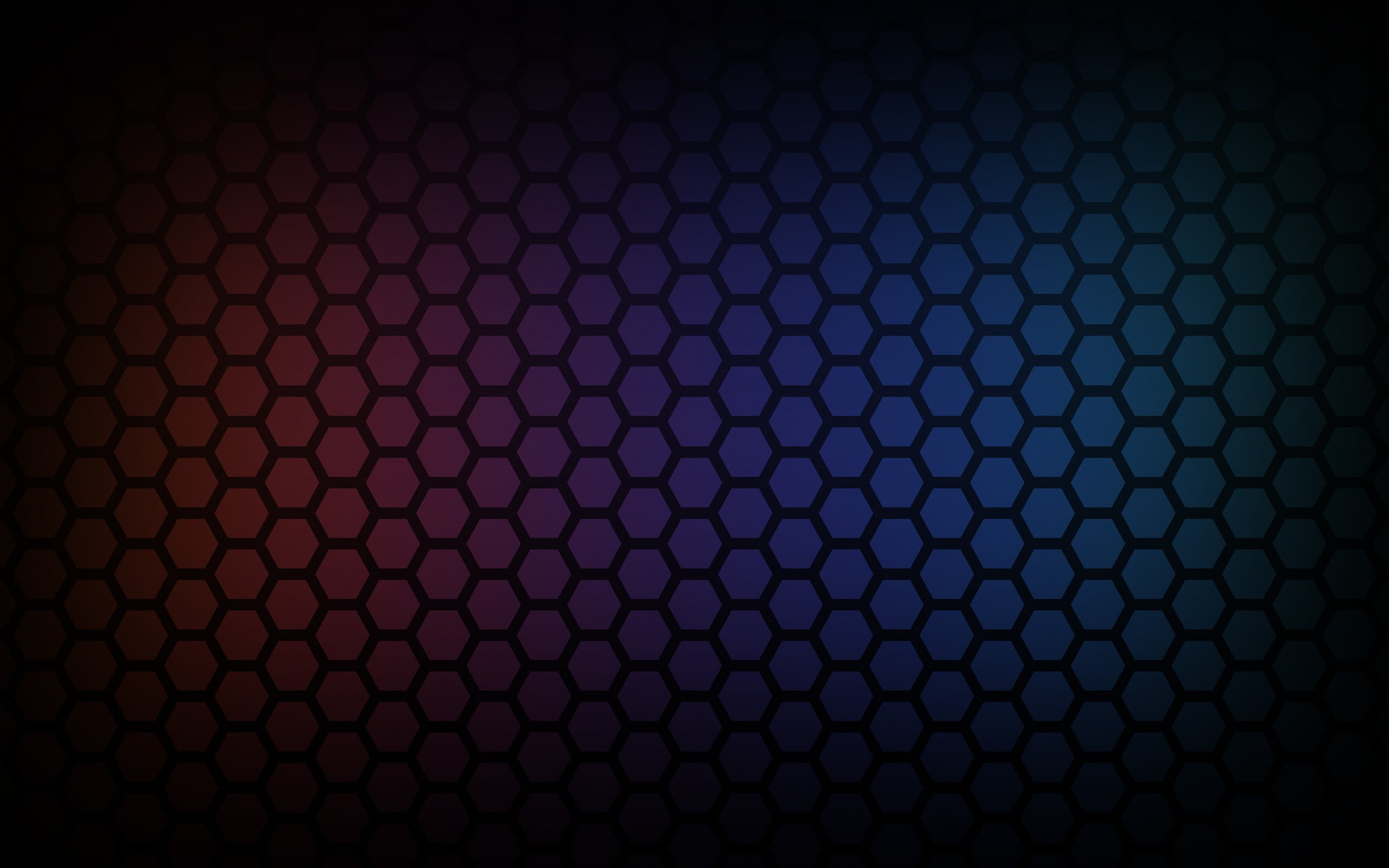 Black Blue Hexagon Pattern Wallpapers