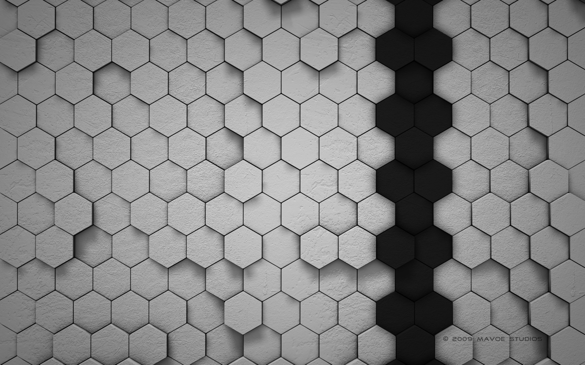 Black Blue Hexagon Pattern Wallpapers