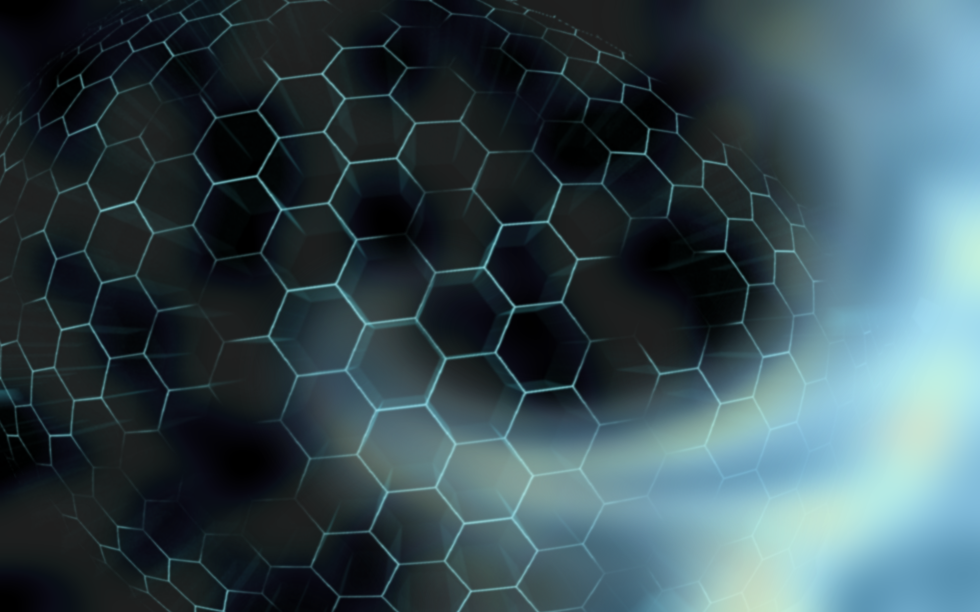 Black Blue Hexagon Pattern Wallpapers