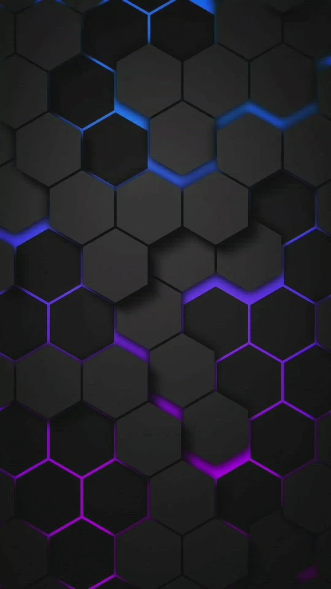 Black Blue Hexagon Pattern Wallpapers