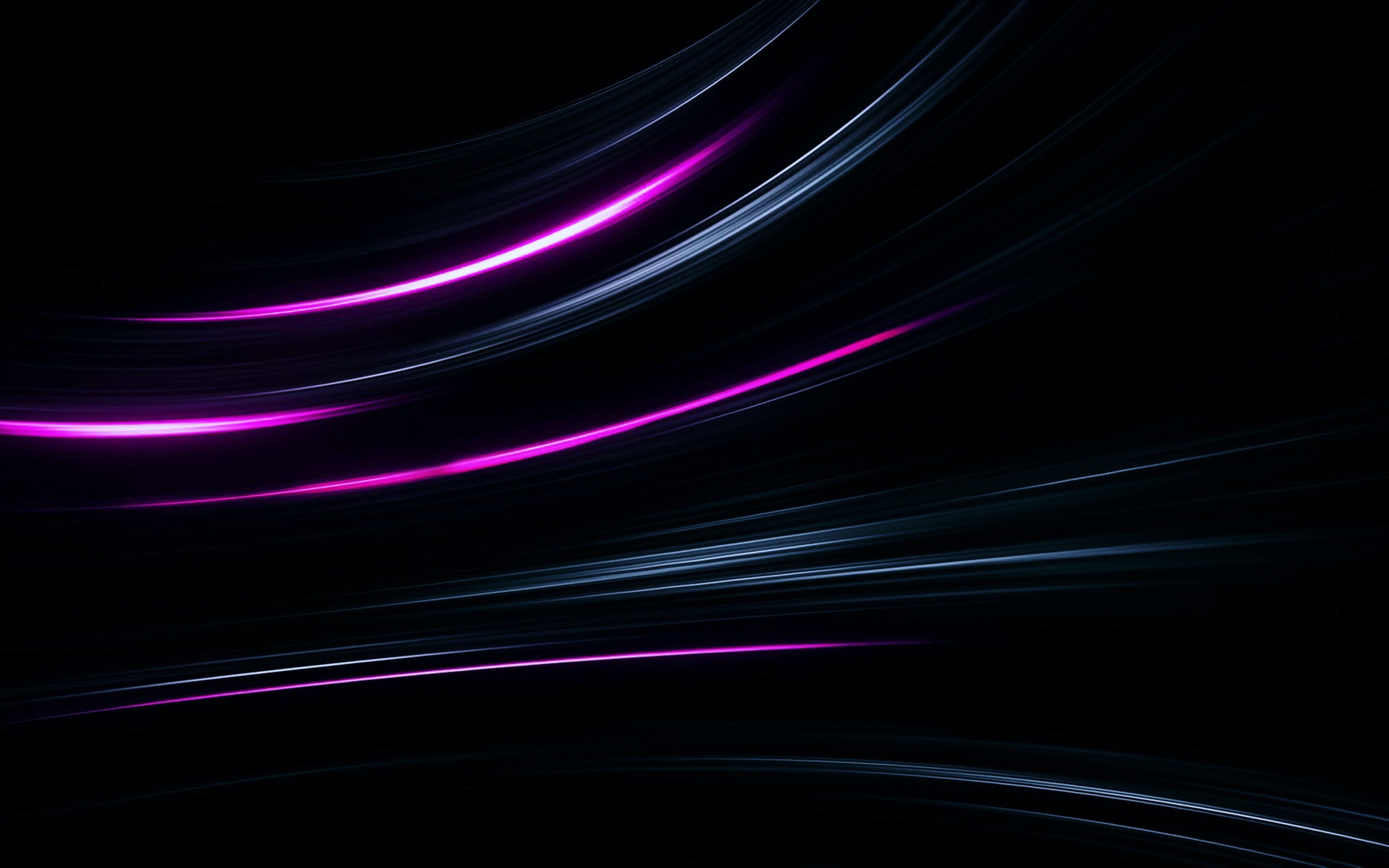 Blue Abstract Shape Neon Lines Wallpapers