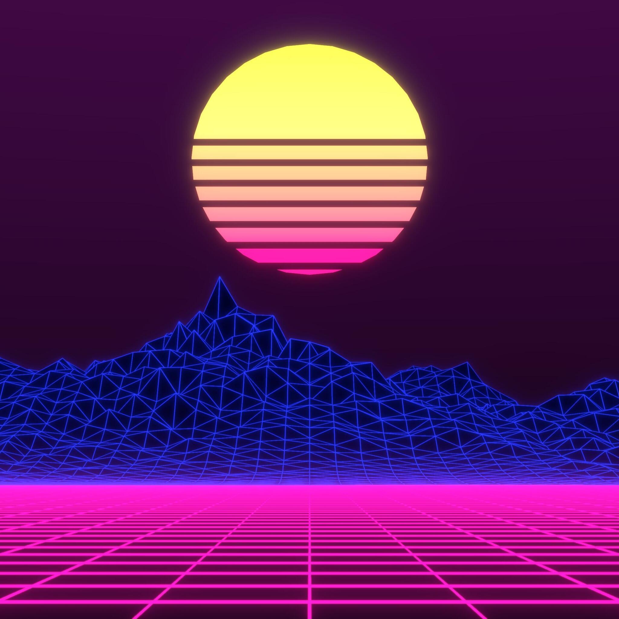 Neon Gradient Minimalist Wallpapers