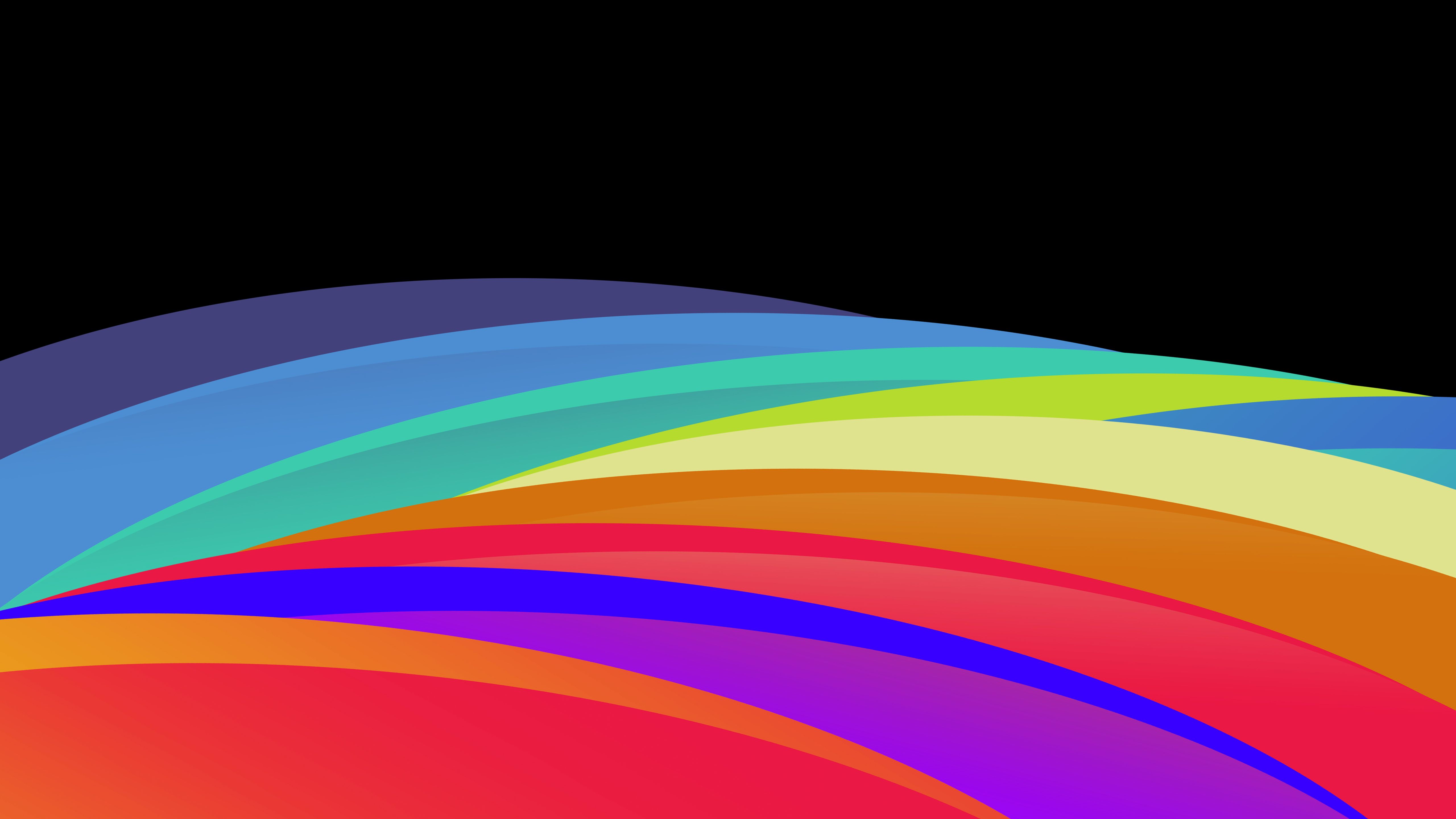 Colorful Gradient Waves 8K Wallpapers