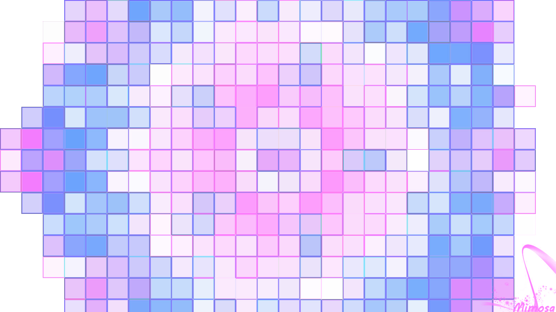 Blue Digital Art Squares Wallpapers