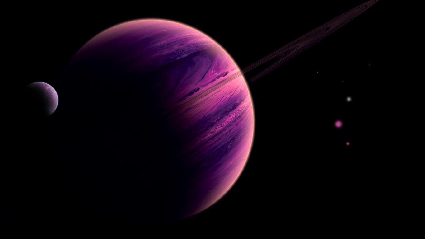 Artistic Purple Planet Wallpapers