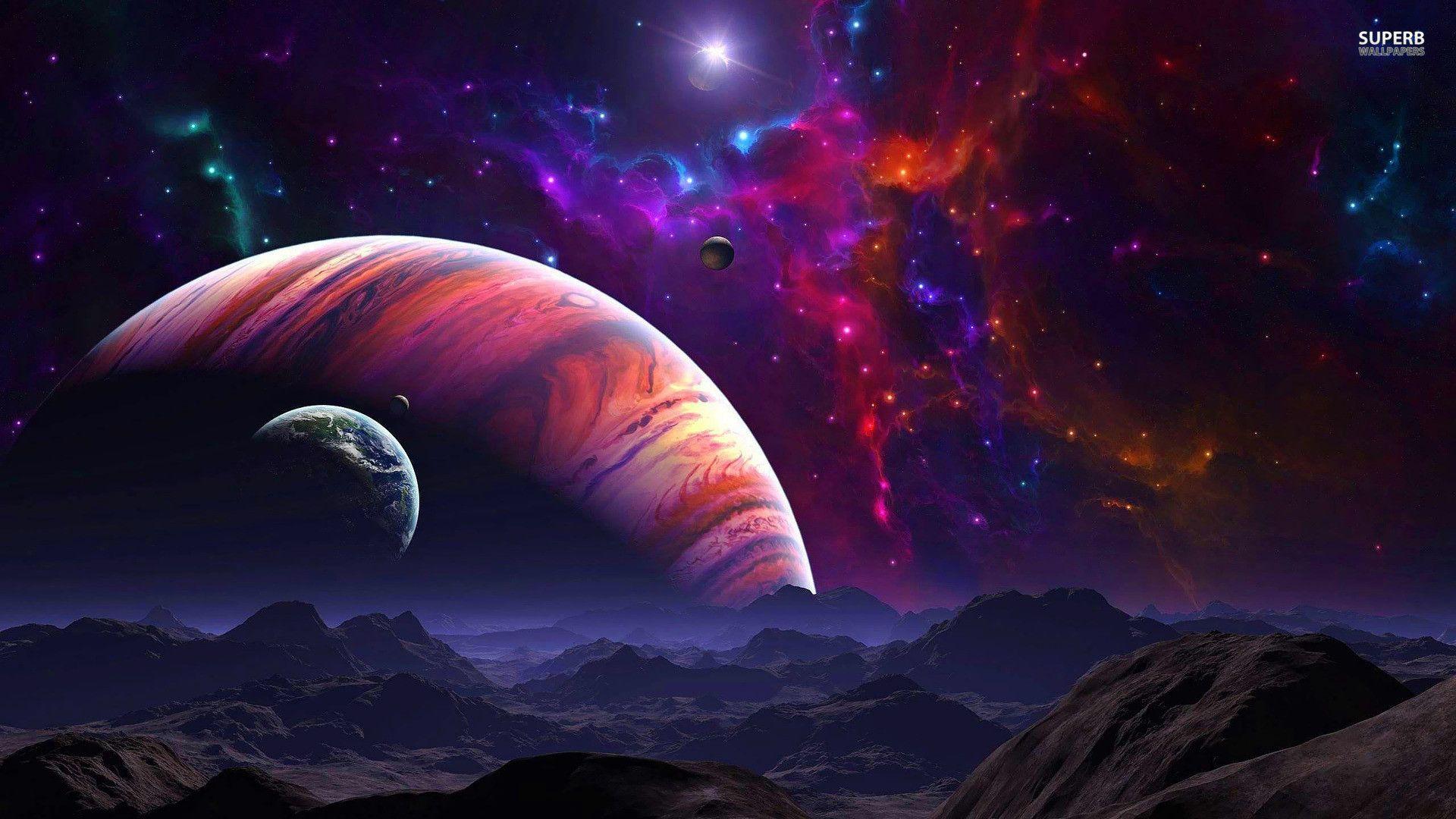 Artistic Purple Planet Wallpapers