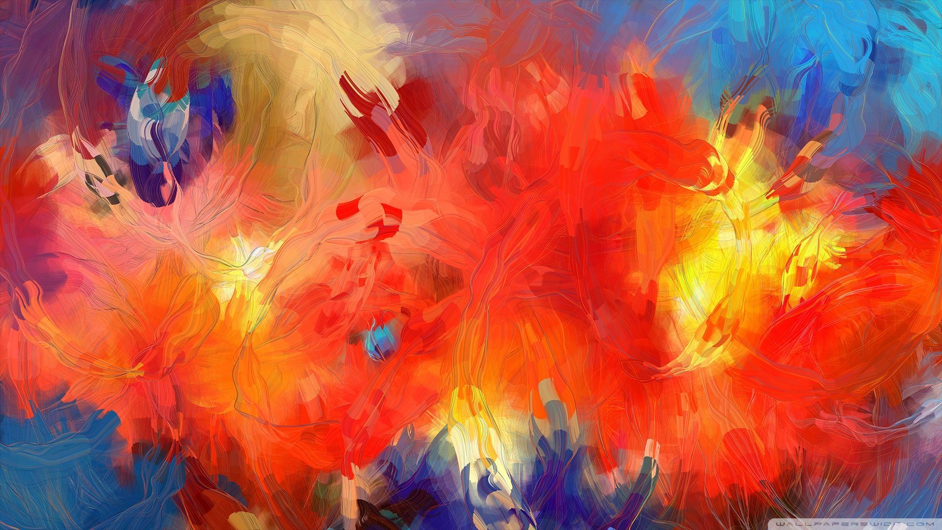 Colorful Red Abstract Art Wallpapers