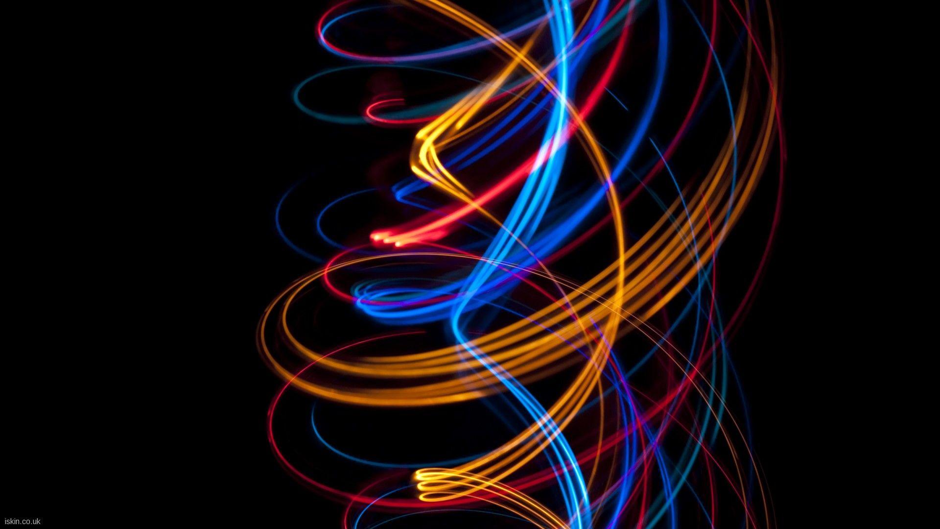 Spiral Line Neon Art Wallpapers