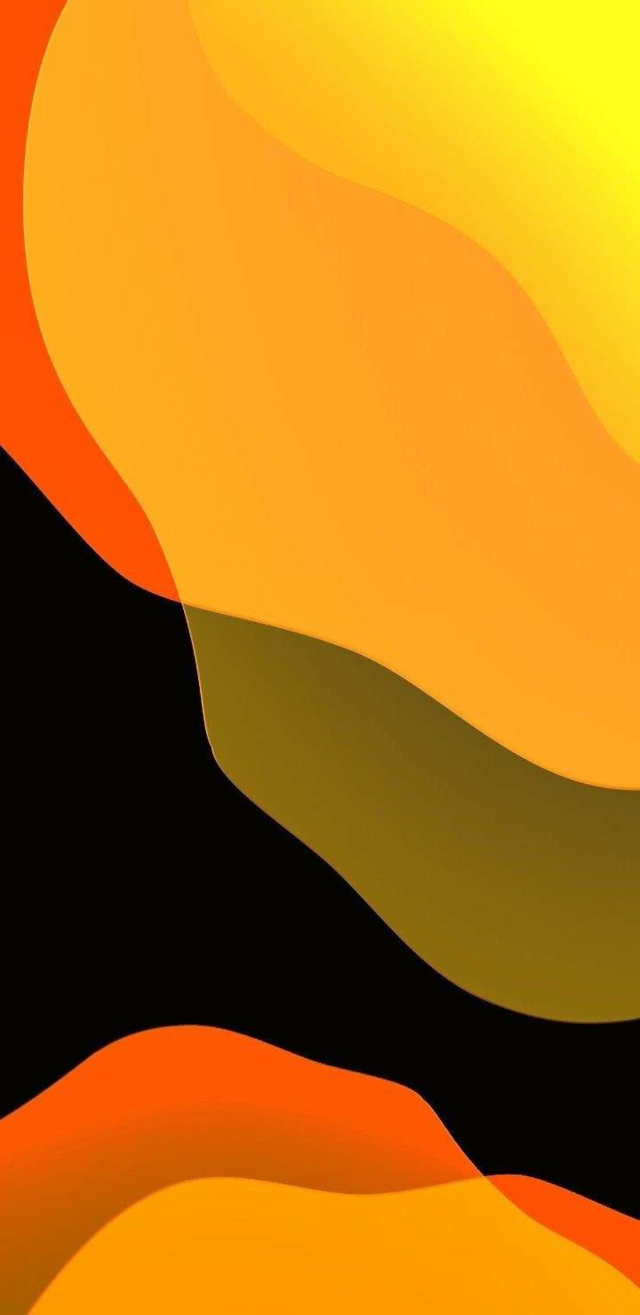 Ios 13 Dark Orange Wallpapers