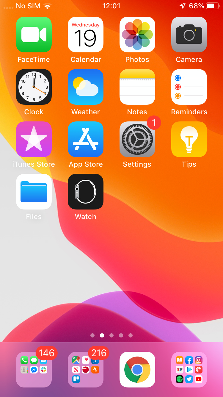 Ios 13 Dark Orange Wallpapers