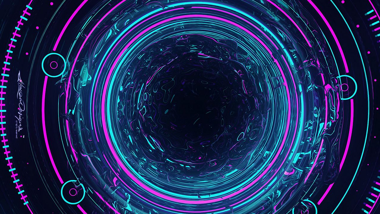 Glowing Circle Pattern 4K Wallpapers