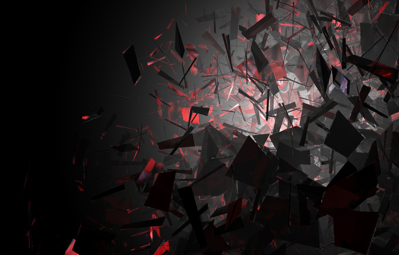 Blue Fragment Shards Abstraction Wallpapers