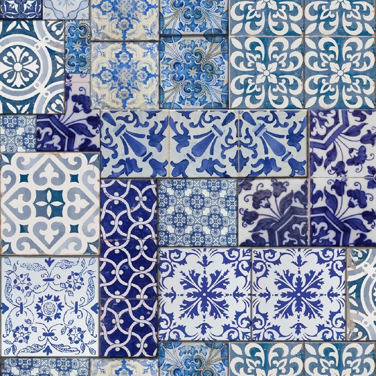 Blue Mosaic Pattern Wallpapers