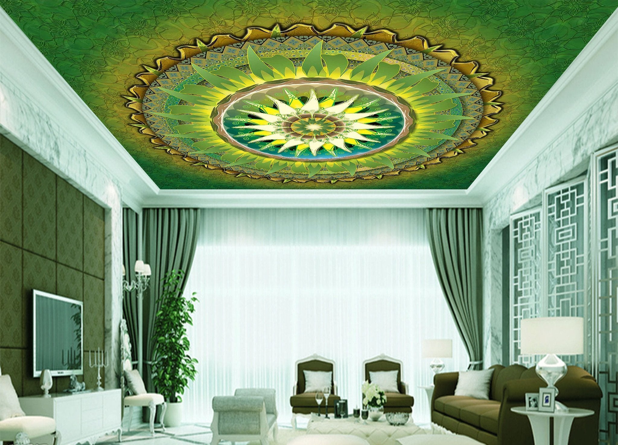 Beautiful Green Circular Pattern Wallpapers