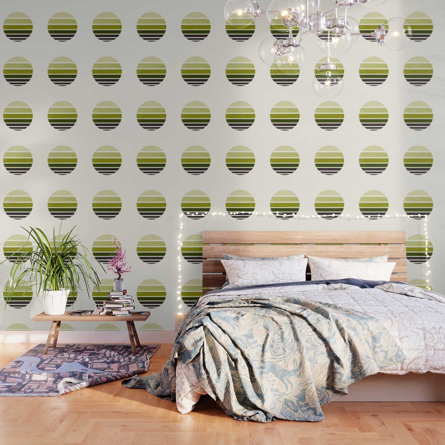 Beautiful Green Circular Pattern Wallpapers