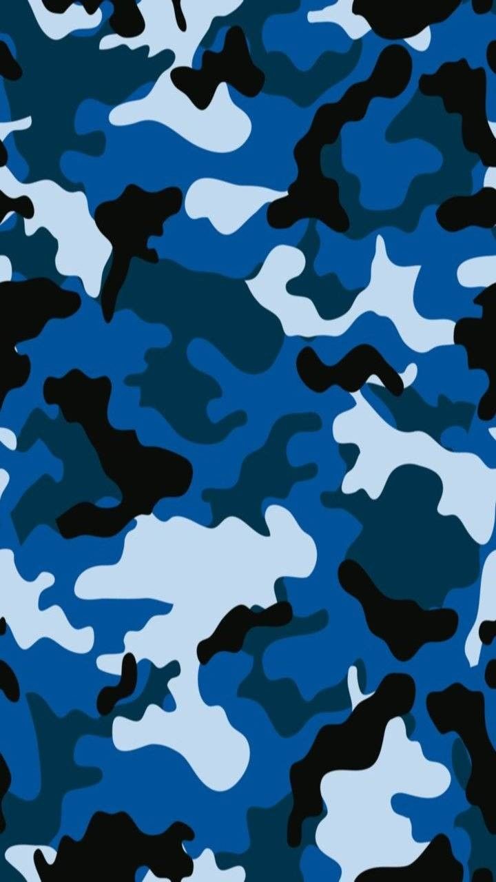 Blue Camouflage Pattern Wallpapers